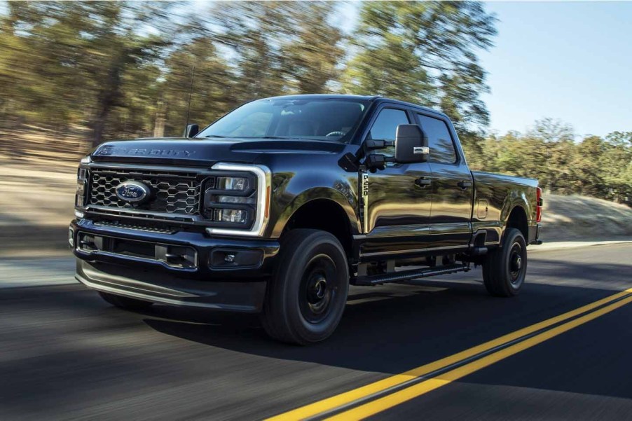 The 2025 Ford F-250 on the road