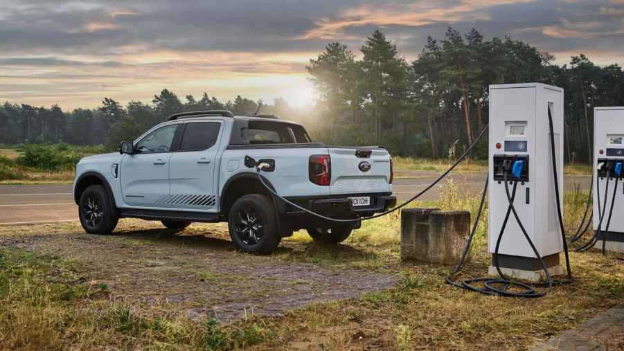 The 2025 Ford Ranger PHEV charging