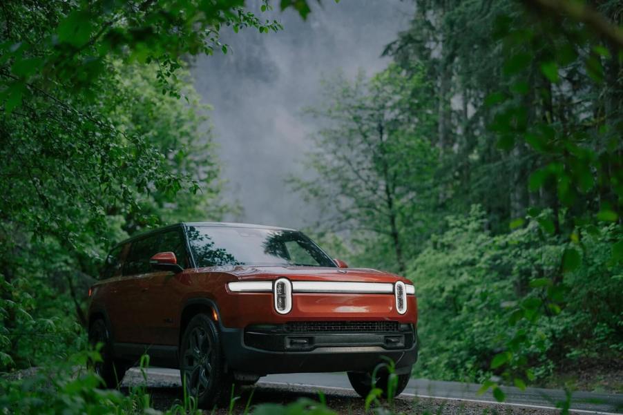 A Rivian R1S, especially in the Quad Motor spec, is one of the fastest SUVs in the world.