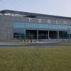 An exterior view of a Tesla Gigafactory building in Berlin, Germany