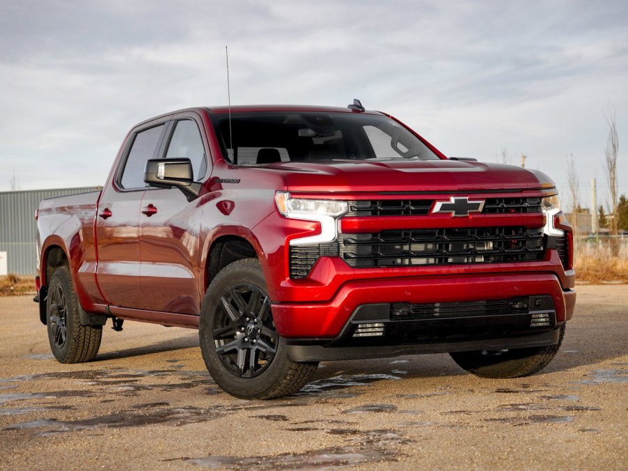 The 2024 Chevy Silverado 1500 off-roading on a beach