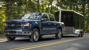 The 2025 Ford F-150 towing a trailer