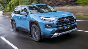 The 2025 Toyota RAV4 PHEV on the road