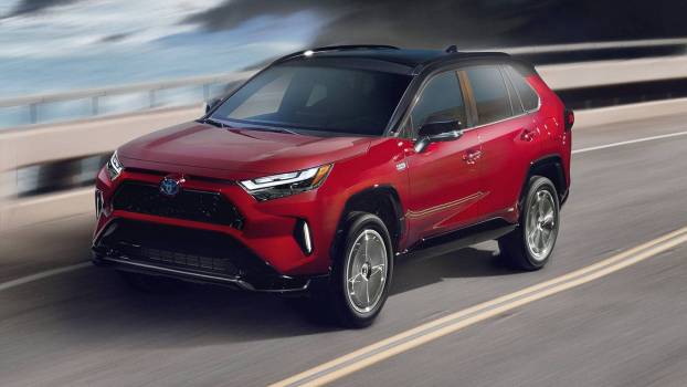 The 2025 Toyota RAV4 on the road