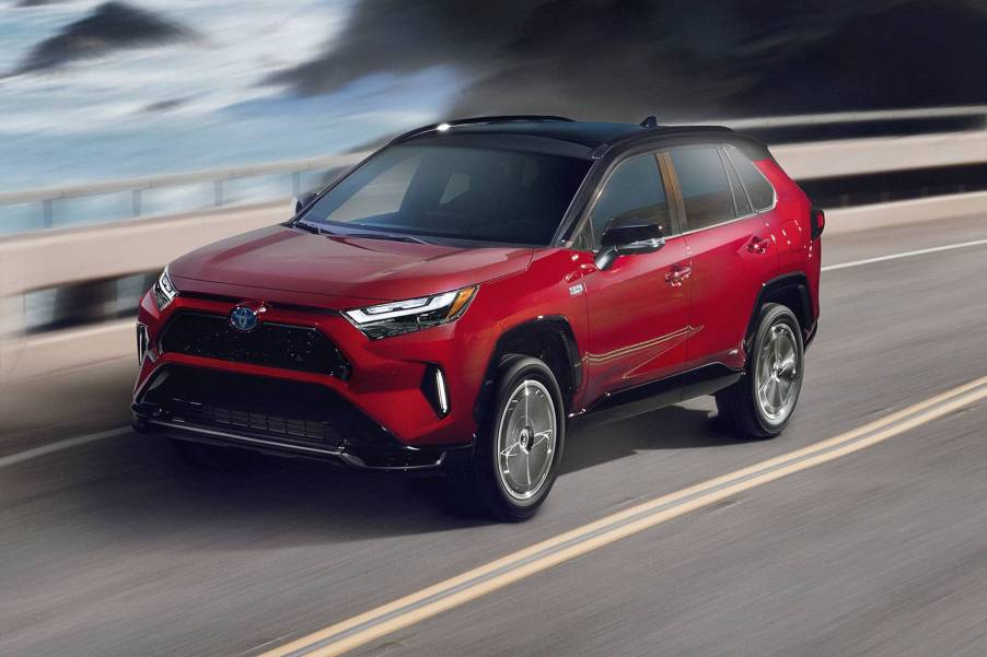 The 2025 Toyota RAV4 on the road