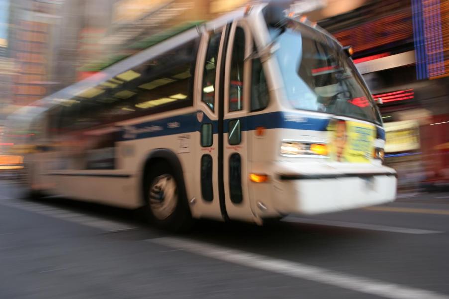 A city bus like this could be an illegal place to concealed carry a gun.