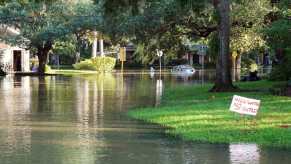 Hurricane Helene resulted in flooded streets and cars just like this. Some required rescues.