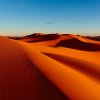 Sandy sahara dunes in the desert of Morocco.