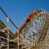 Wooden roller coaster